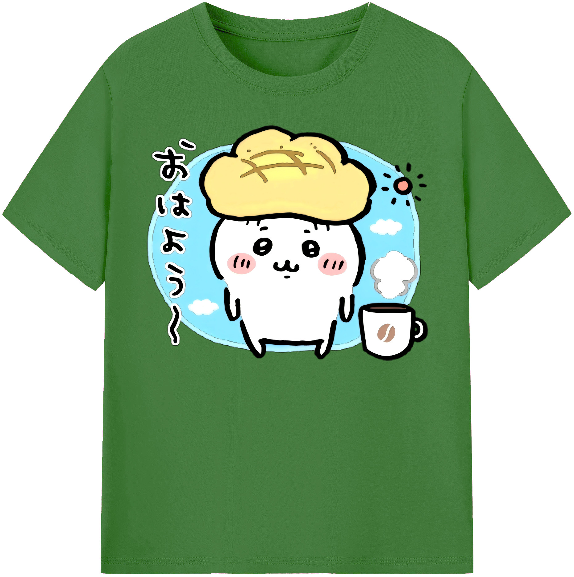 （画像用） ちいかわ ちいかわ Chii-kawa chiikawa レディースカジュアルプリントTシャツ（綿100％）